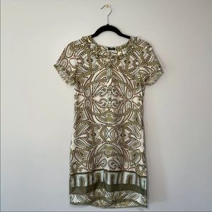 J. Crew - Silk Dress Blue Green TRASTEVERE Multi-Color Paisley Size 2 Women’s